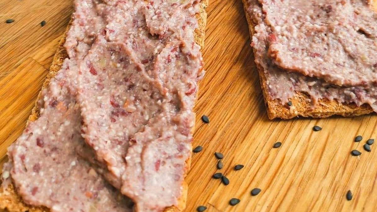 Постный паштет из грибов и фасоли – веганский рецепт