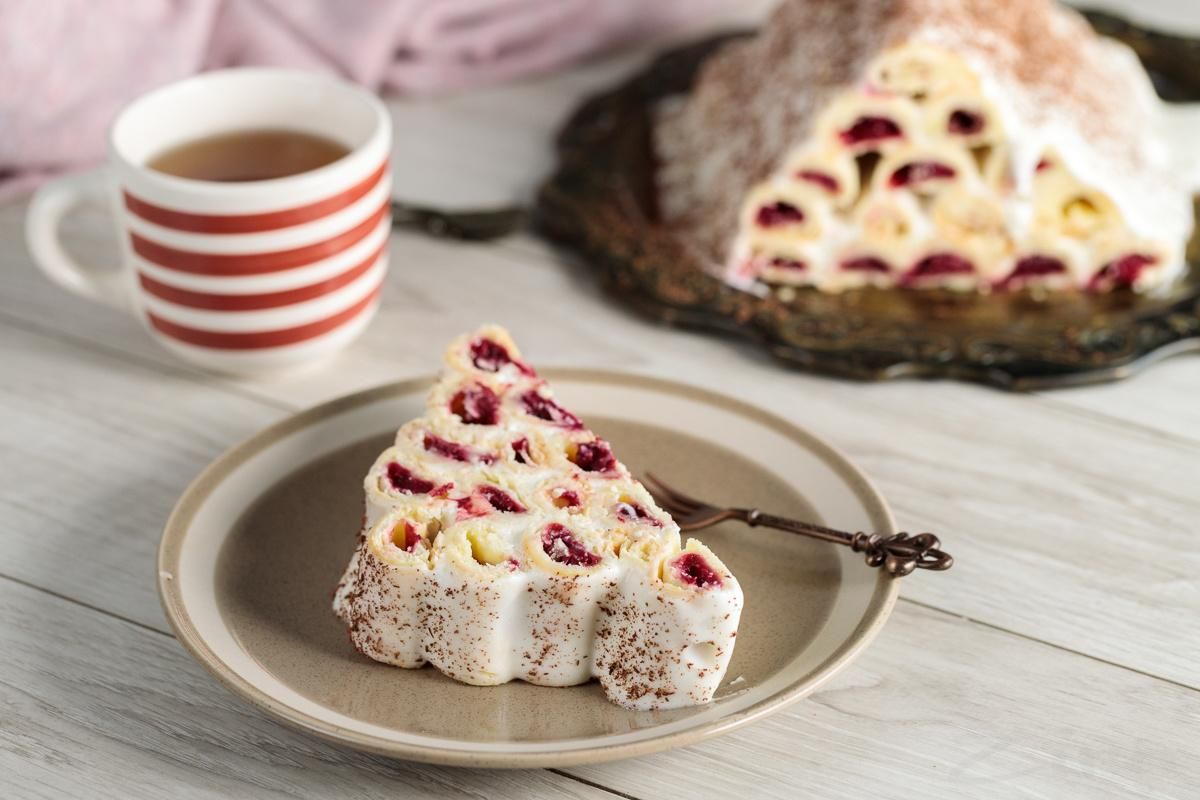 Рецепт торта Монастырская изба с вишней Рецепт торта Монастырская изба с вишней