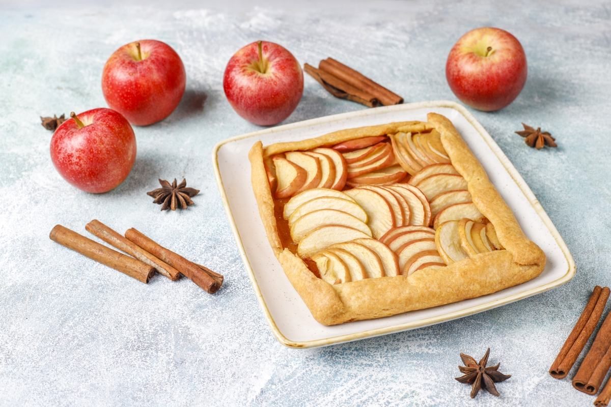 Галета с яблоками – простой рецепт пирога с яблоками