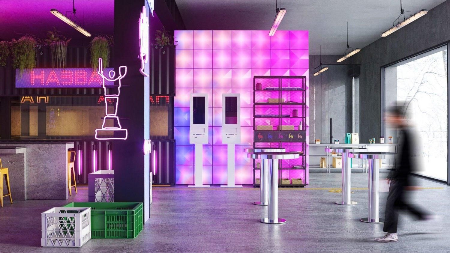 Перший віртуальний фудхол на Позняках Перший віртуальний фудхол на Позняках