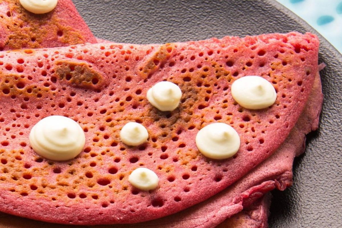 Свекольные блины с крем-сыром рецепт Свекольные блины с крем-сыром рецепт