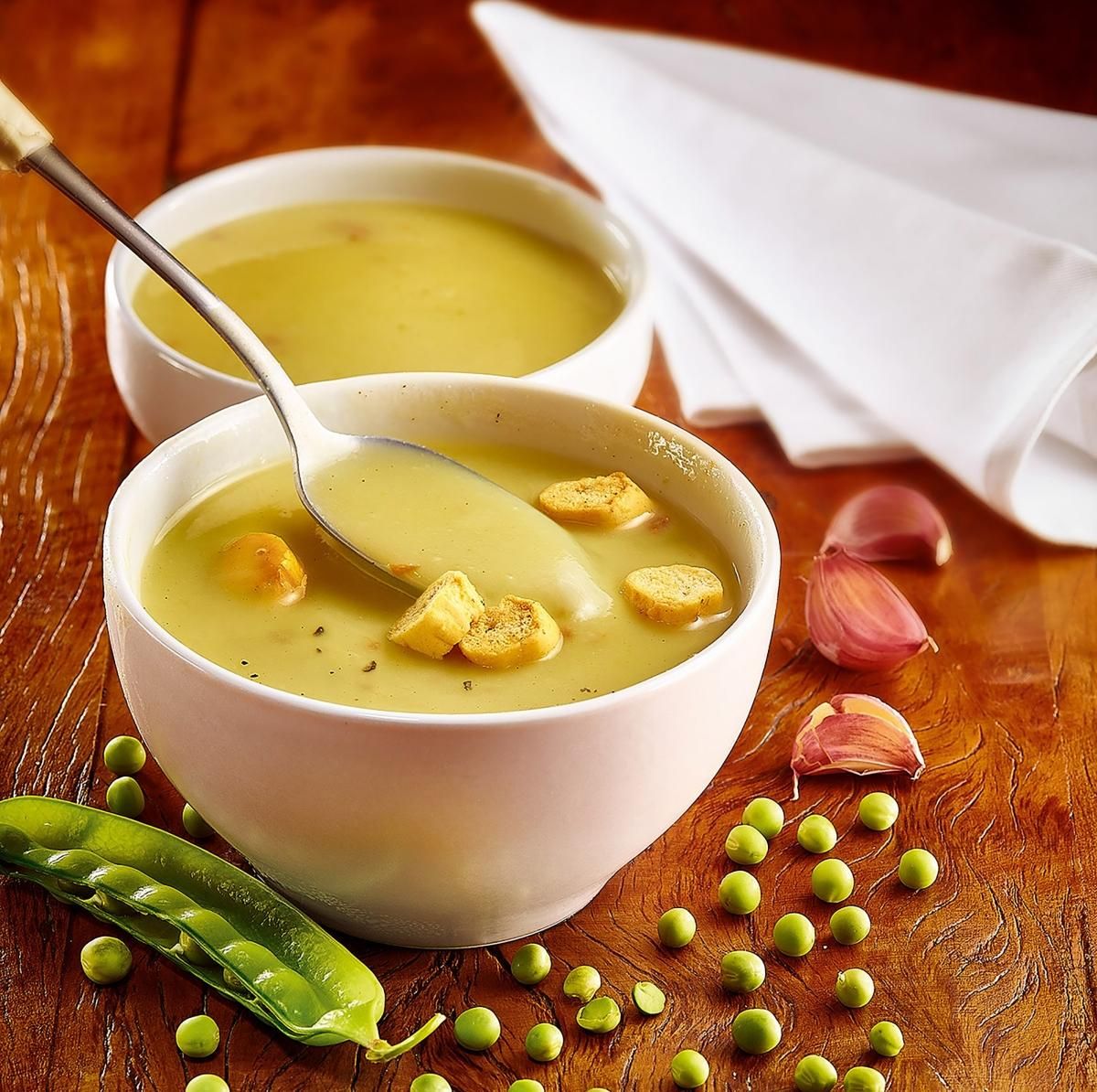 Рецепт крем-супа с горошком: постное блюдо
