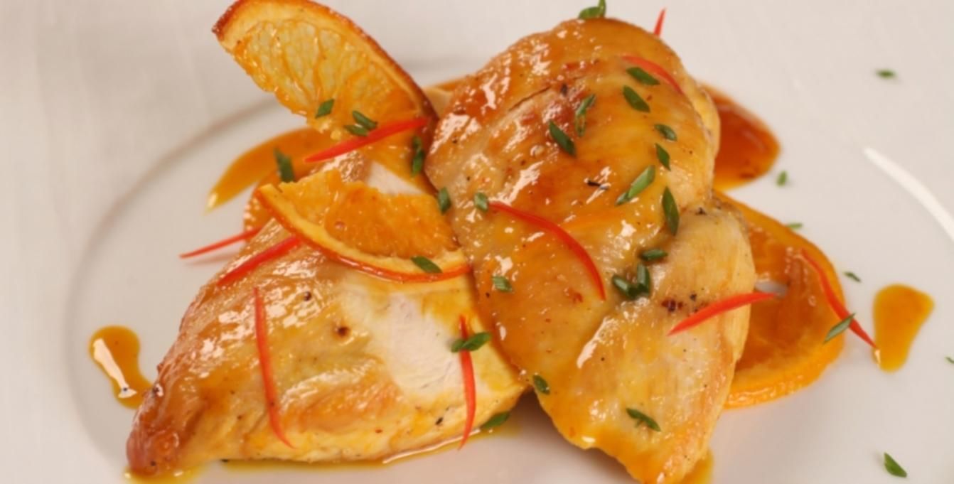 Рецепт куриной грудки в апельсиновом соусе Рецепт куриной грудки в апельсиновом соусе