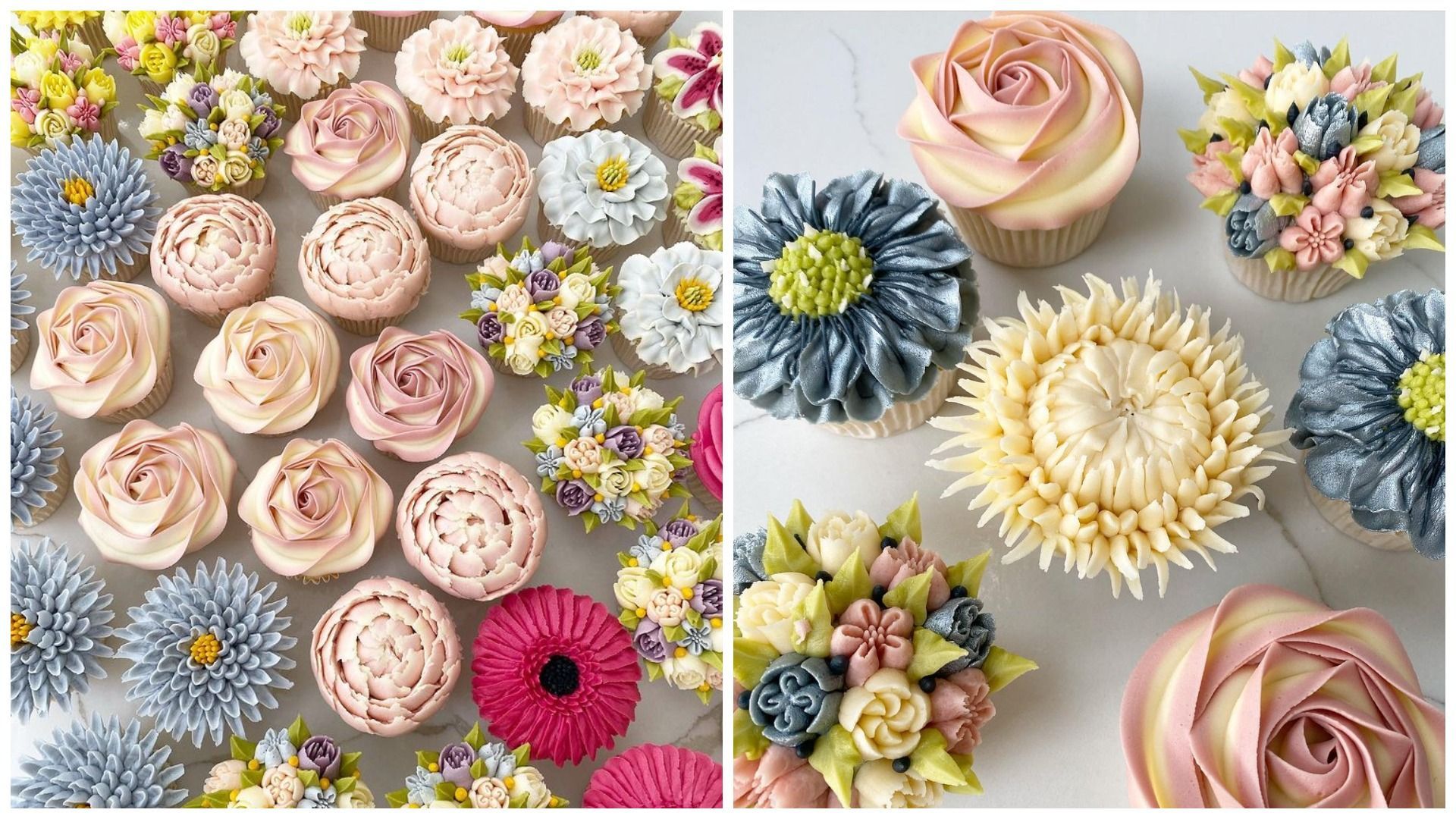 Кулинарка делает невероятные цветочные кексы