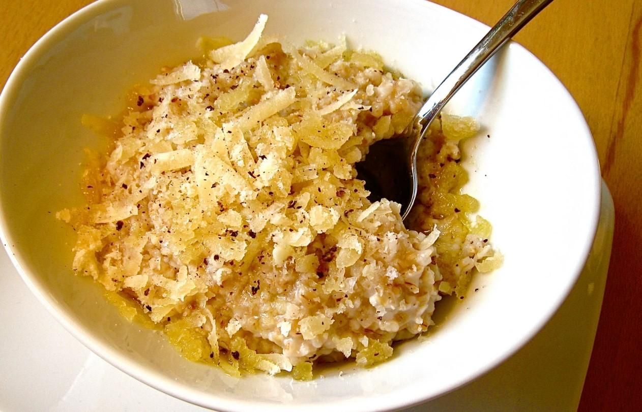 Овсянка с кофе и пармезаном Овсянка с кофе и пармезаном