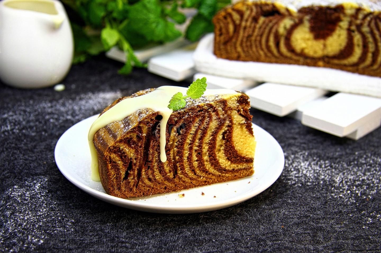 Оригинальный пирог Зебра: вкусный рецепт домашней выпечки