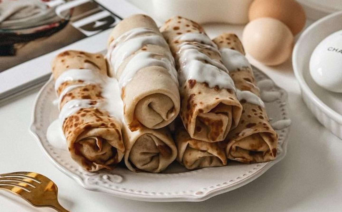 Простой рецепт блинов на молоке с куриным фаршем и грибами Простой рецепт блинов на молоке с куриным фаршем и грибами