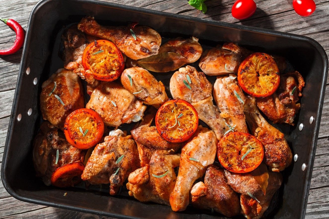 Куриные голени с апельсинами: рецепт Куриные голени с апельсинами: рецепт