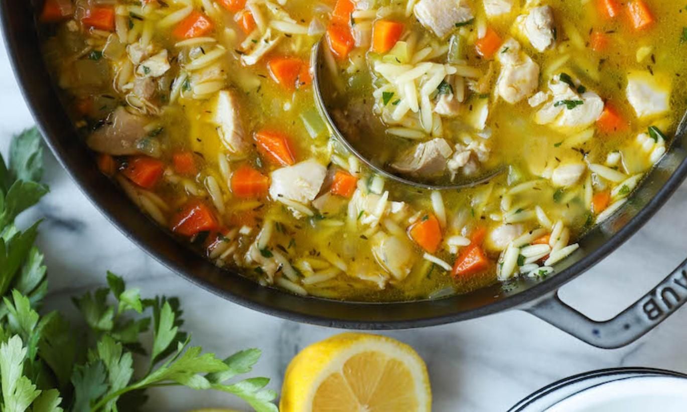 Рецепт лимонного супа с орзо и курицей Рецепт лимонного супа с орзо и курицей