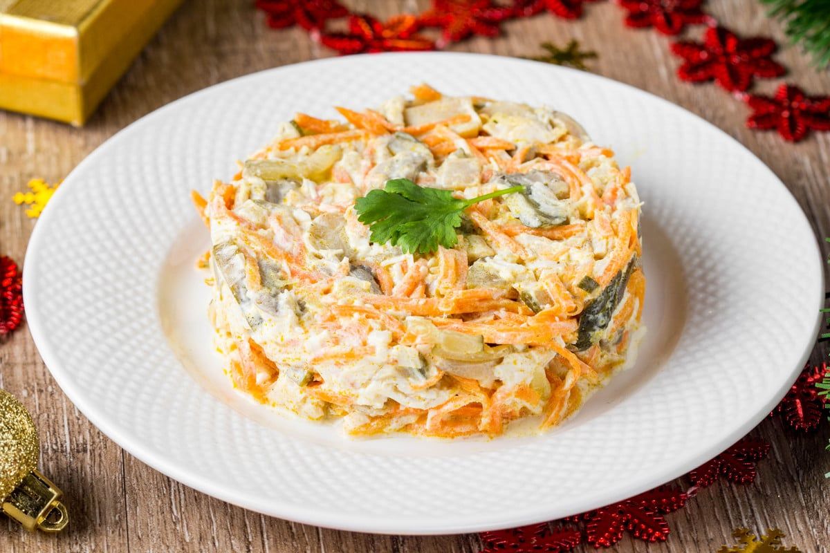 Салат из курицы и творога за 5 минут Салат из курицы и творога за 5 минут