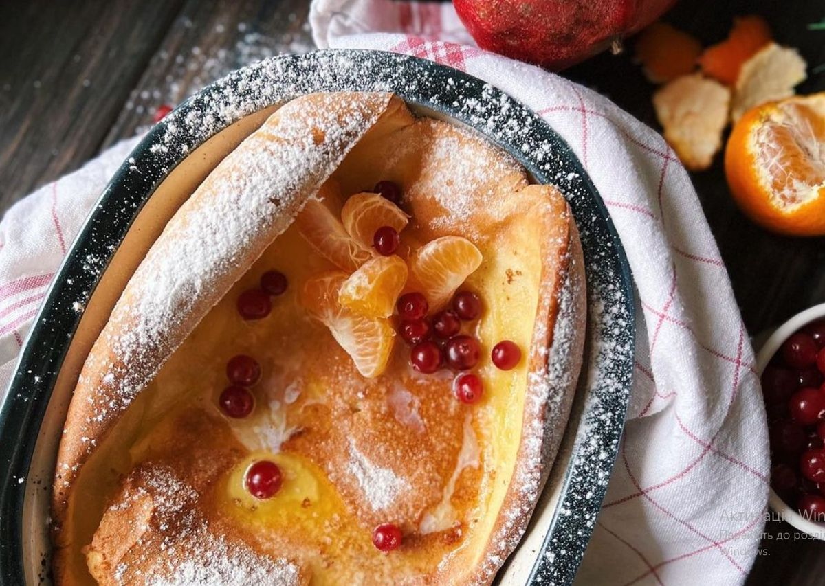 Голландский блин с сезонными фруктами - рецепт Dutch baby - Новости Вкусно