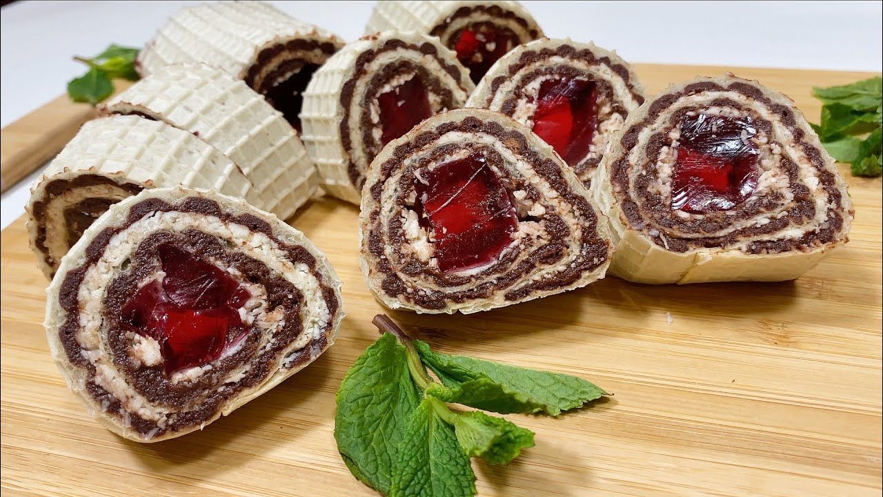 Вафельные рулеты из желе: рецепт Вафельные рулеты из желе: рецепт