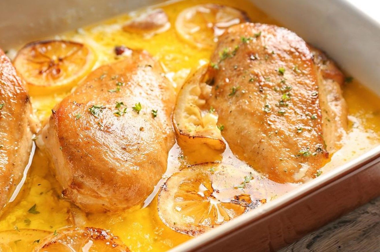 Курица запеченная с апельсинами Курица запеченная с апельсинами