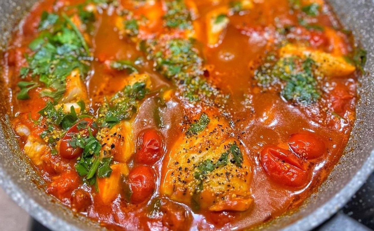 Рыба с томатами Рыба с томатами