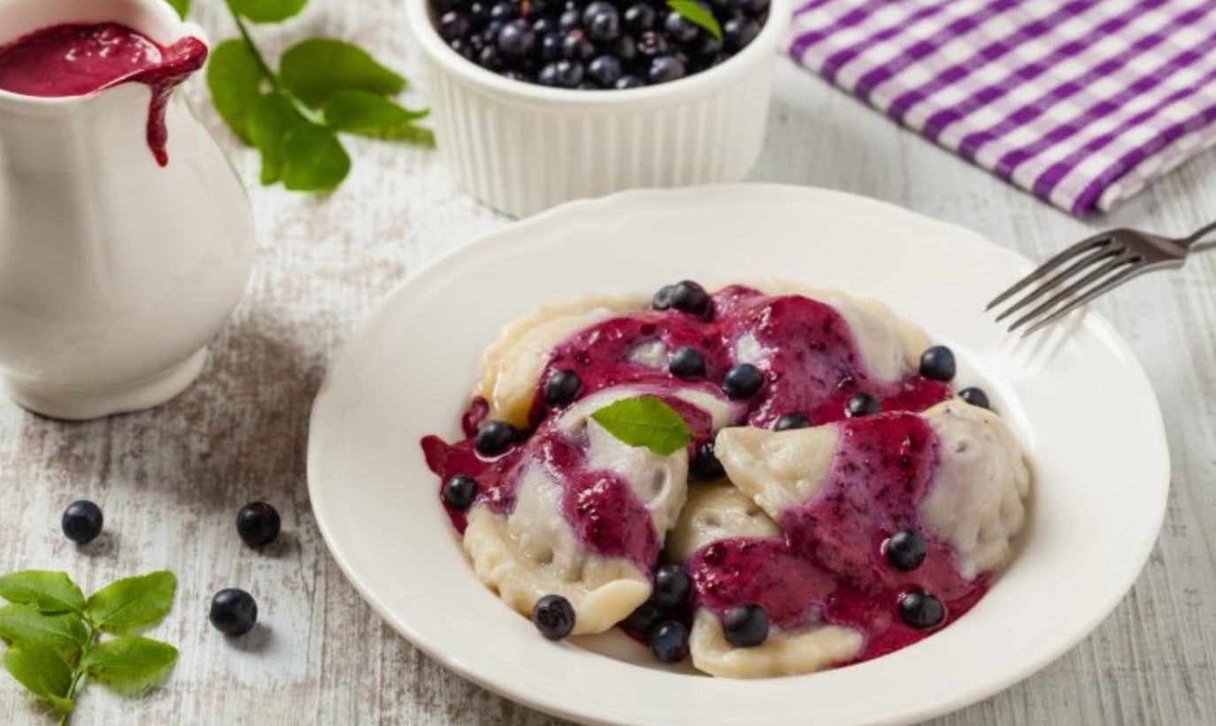 Вареники с черникой Вареники с черникой