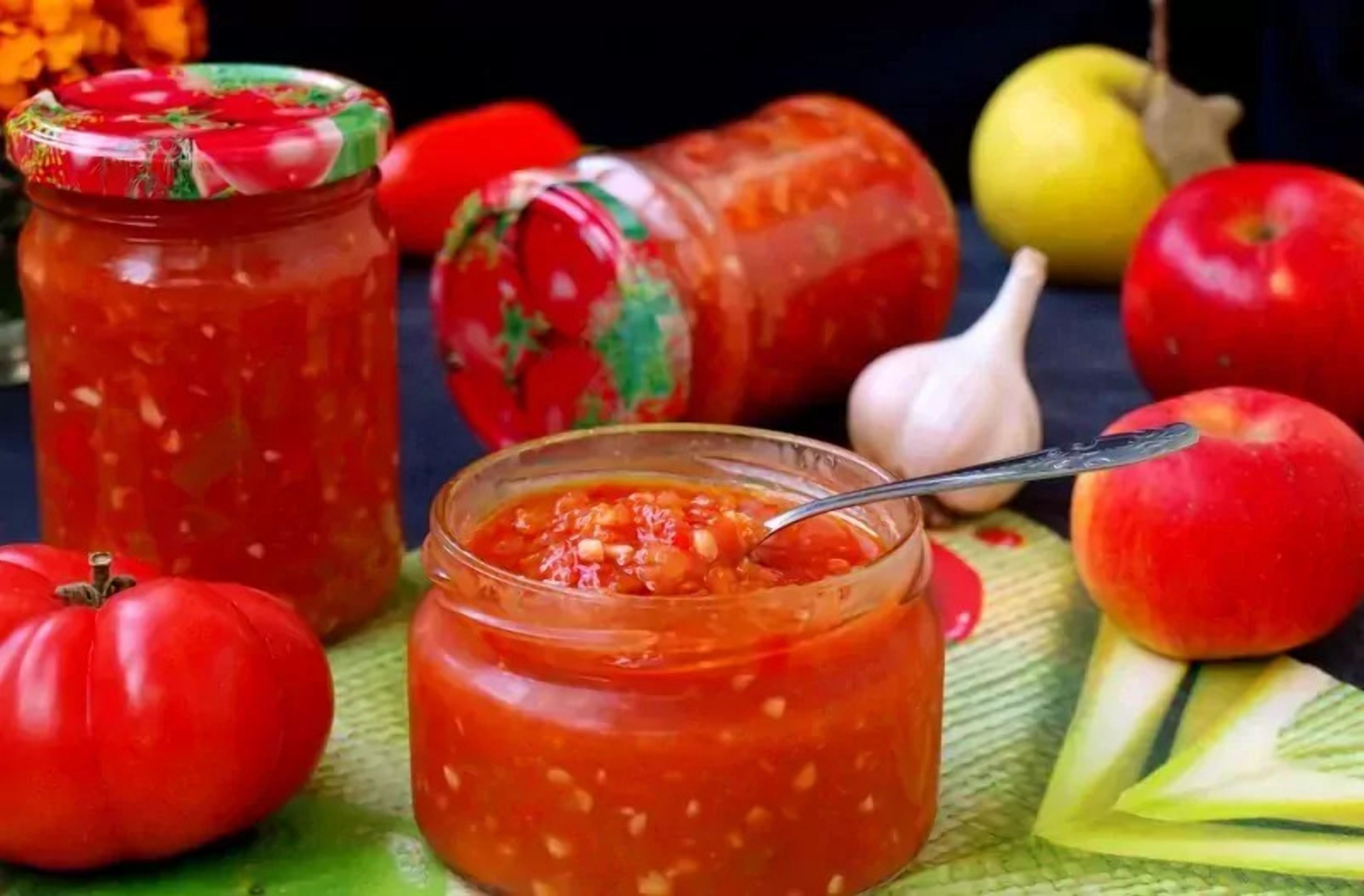 Аджика из яблок и помидоров: рецепт Аджика из яблок и помидоров: рецепт