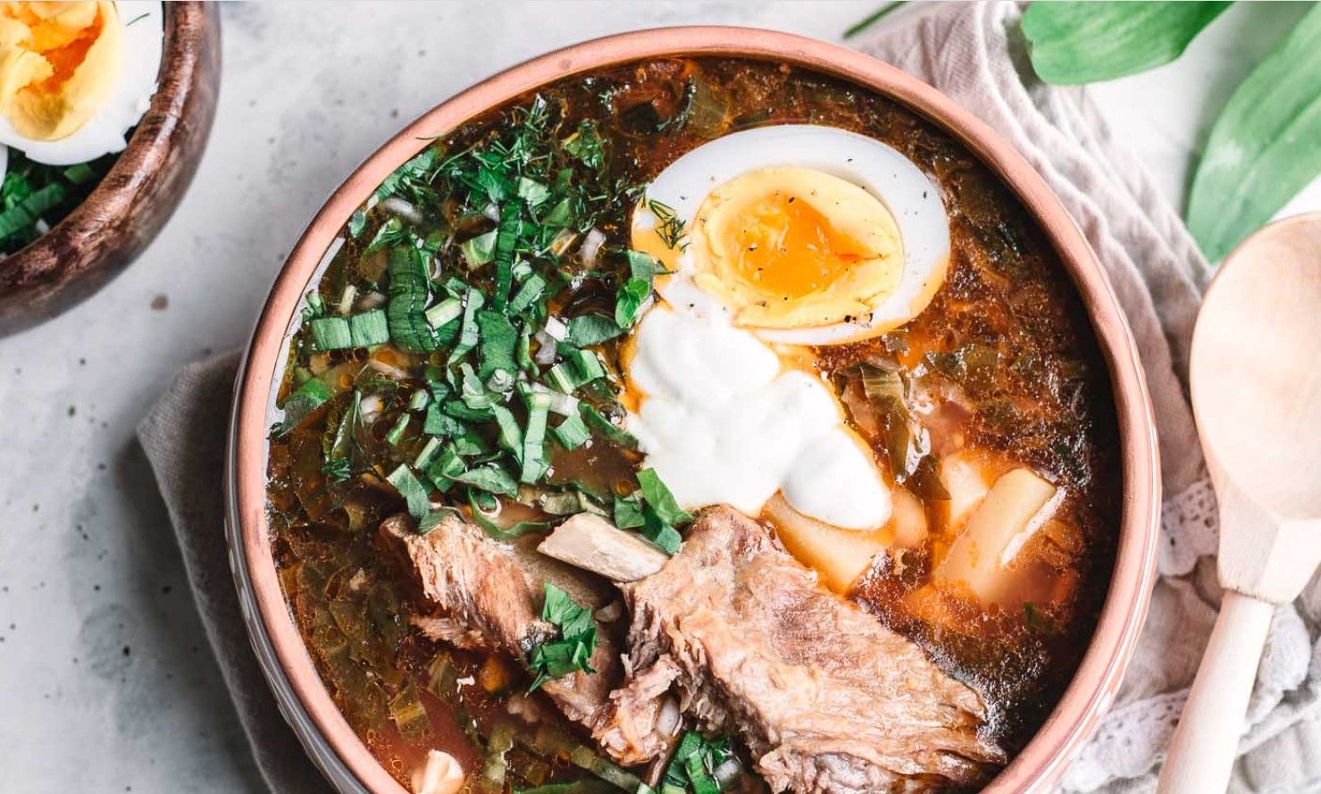 Борщ с яйцом Борщ с яйцом