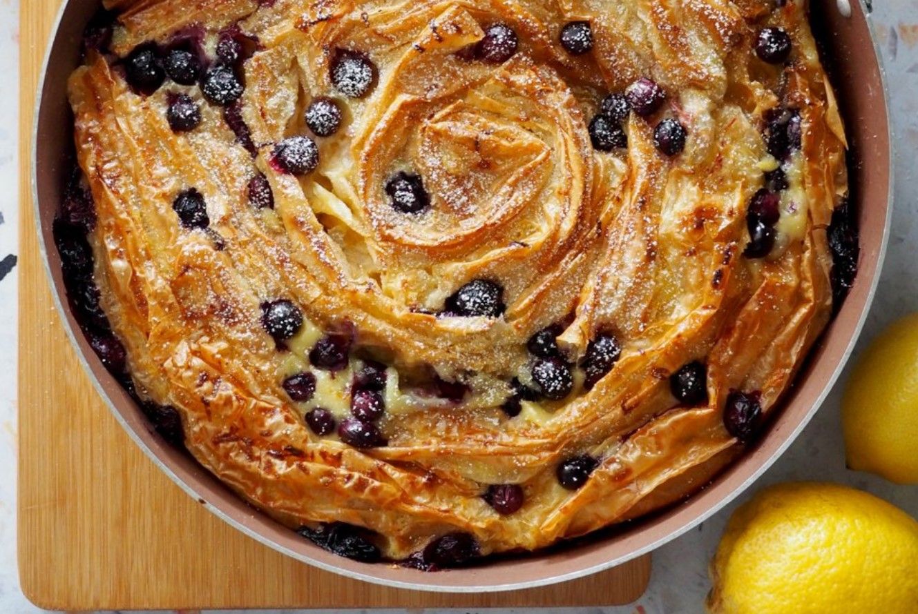 Лимонний пиріг з ягодами Лимонний пиріг з ягодами