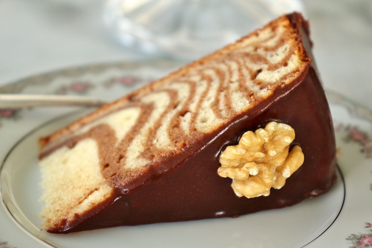 Кекс "Зебра" на кефірі Кекс "Зебра" на кефірі