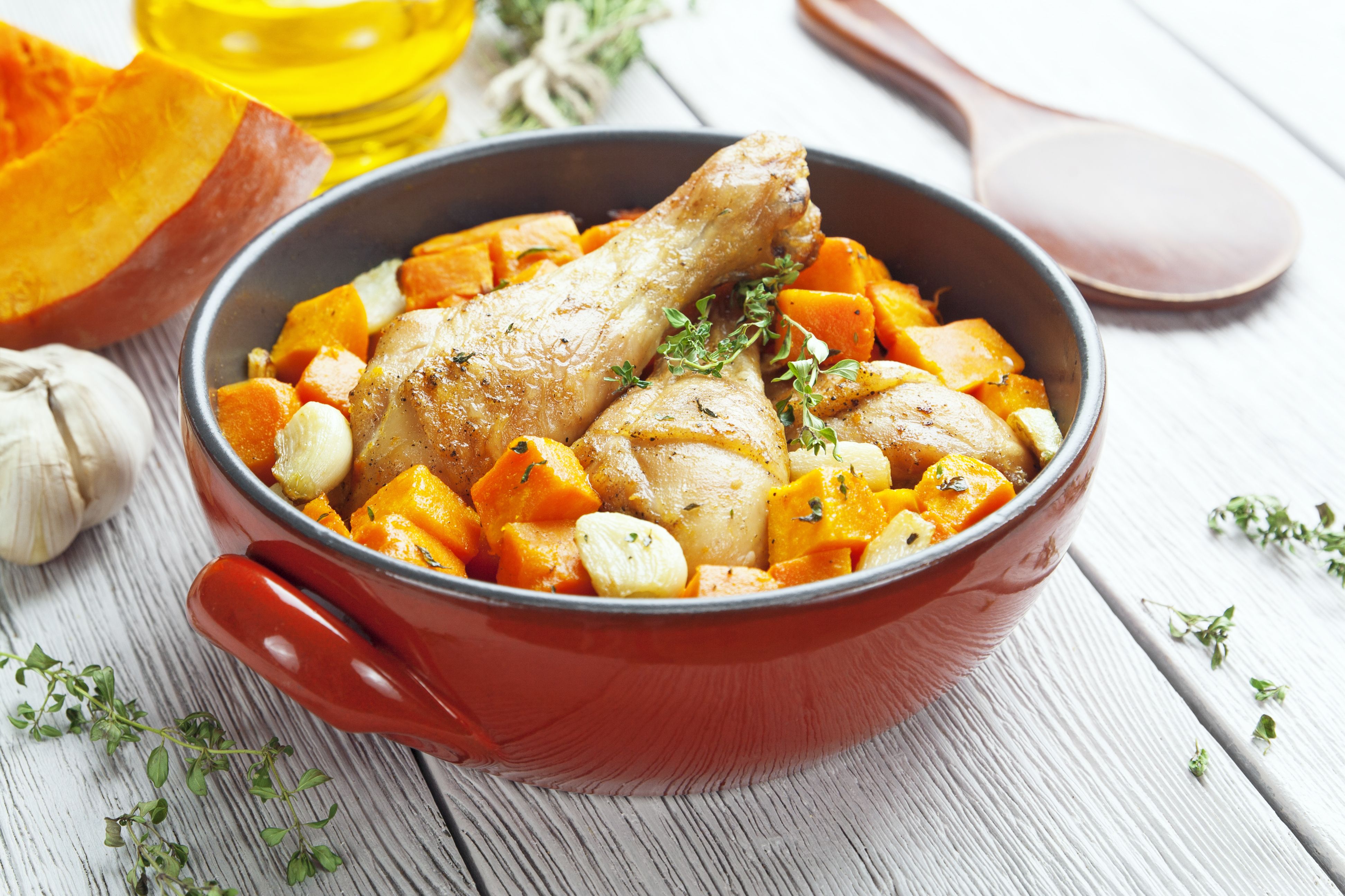 Куриные голени с тыквой и фетой Куриные голени с тыквой и фетой