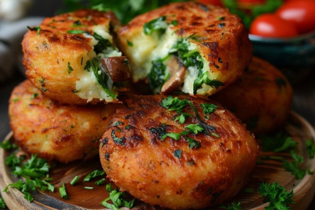 Картофельные зразы - приготовьте с грибами и шпинатом - бюджетный рецепт - Новости Вкусно