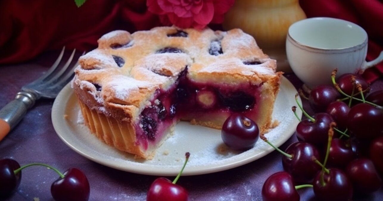Шарлотка с черешней - рецепт за 40 минут - приготовьте просто - Новости Вкусно Шарлотка с черешней - рецепт за 40 минут - приготовьте просто - Новости Вкусно