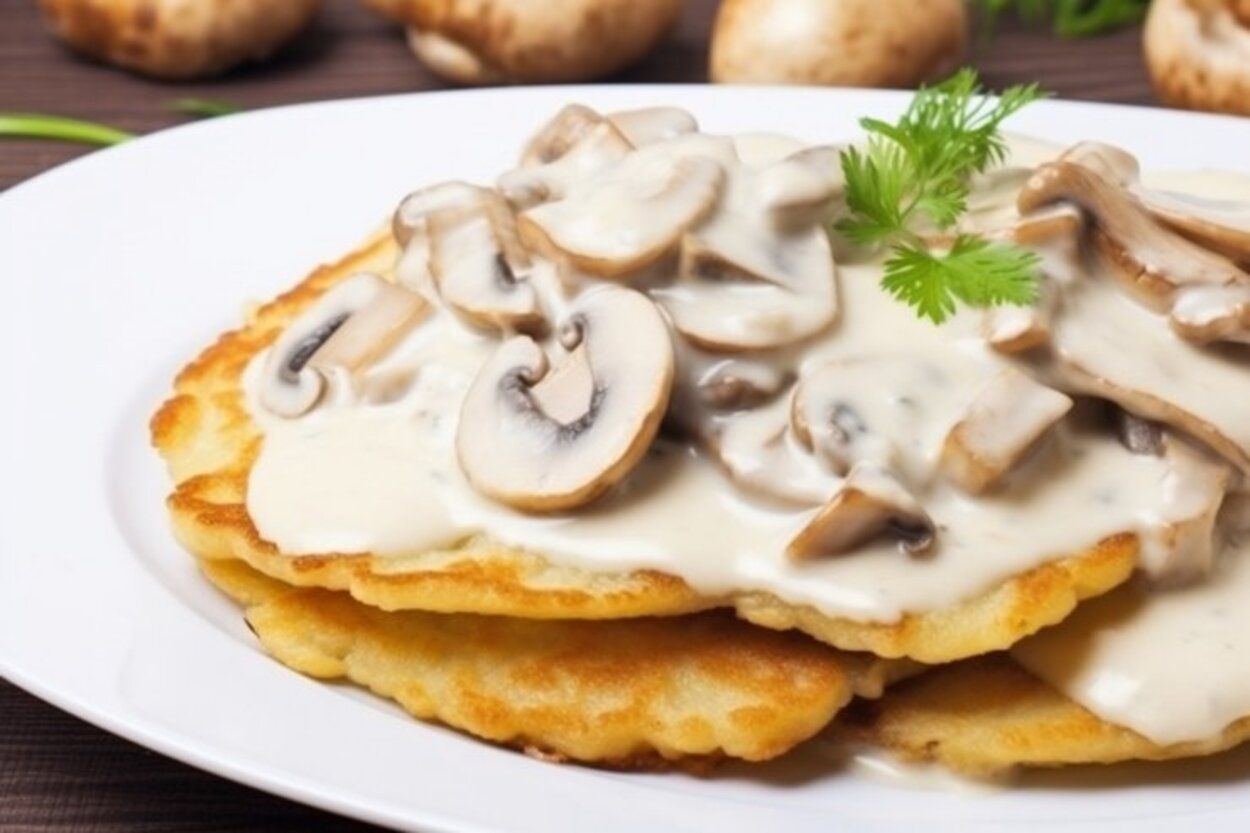 Як приготувати деруни з грибним соусом - покроковий рецепт - Новини Смачно Як приготувати деруни з грибним соусом - покроковий рецепт - Новини Смачно