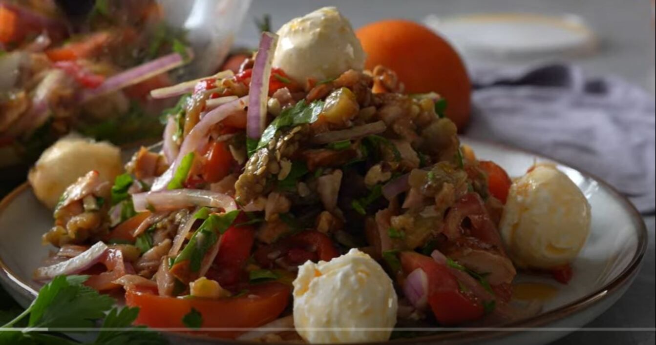 Рецепт салата из запеченных овощей Рецепт салата из запеченных овощей