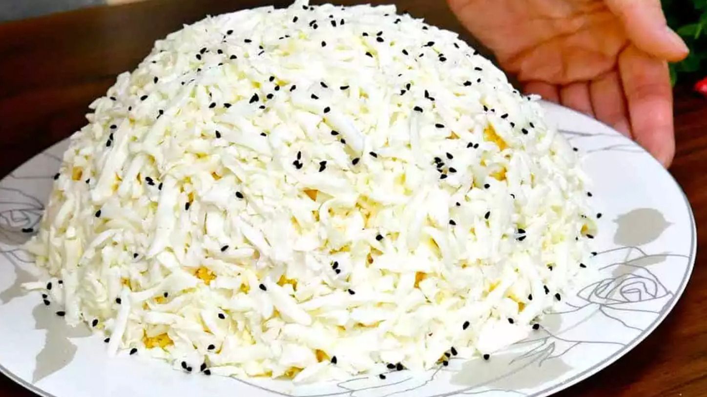 Готовим шедевральный салат "Первый снег"