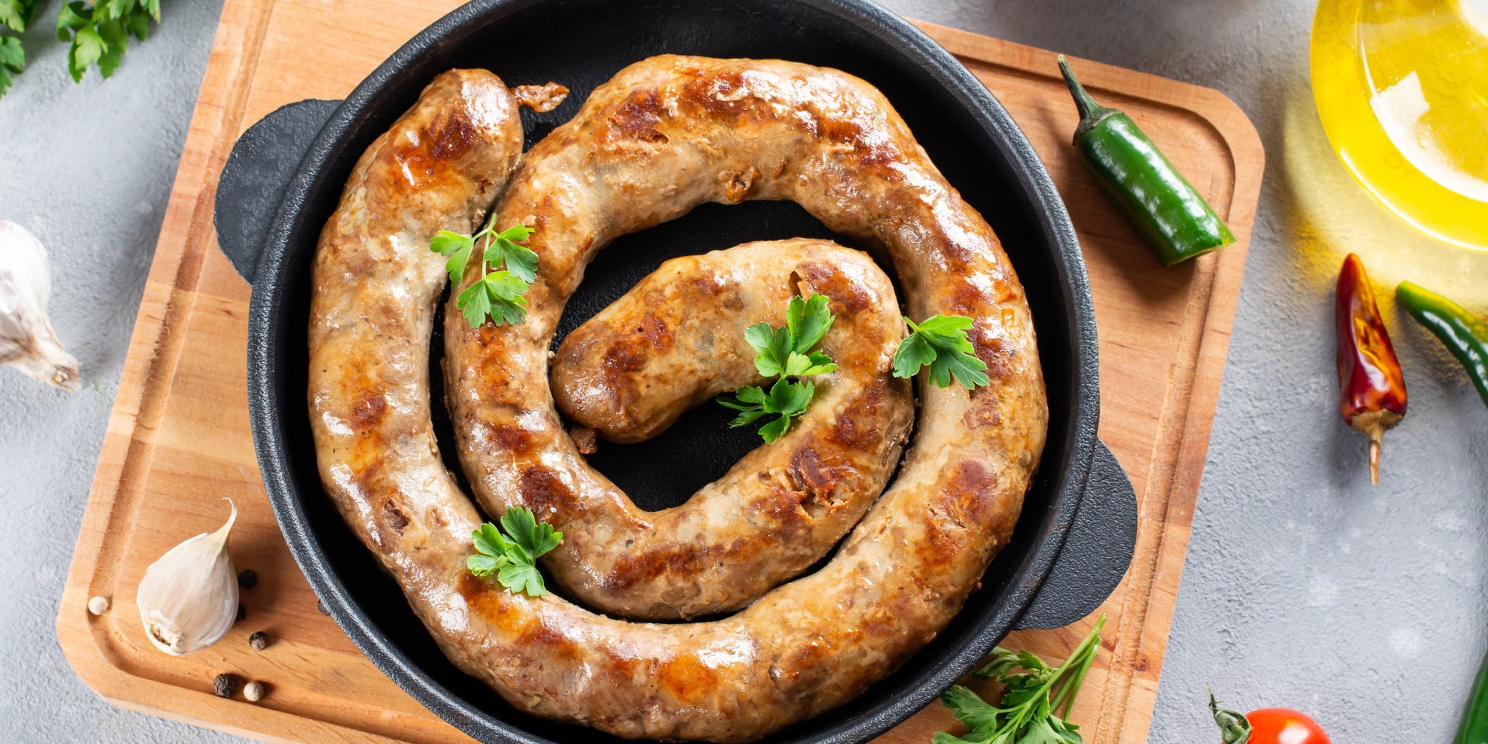 Домашняя колбаса - рецепт с картофелем на Рождество Домашняя колбаса - рецепт с картофелем на Рождество